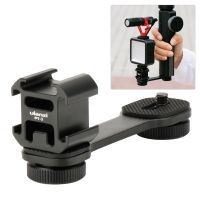 Ulanzi PT-3 3 in 1 Triple Hot Shoe Mount Adapter Microphone Extension Bracket Holder Stand for Zhiyun Smooth 4 DJI OSMO Mobile 2 Selfie Sticks