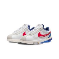 【HOT】sacai- x ΝΙΚΕ cortez shoes for women  Zoom Cortez SP "White and Un"iversity Red" Trendy retro casual running shoes