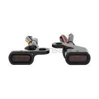 2× Motorcycle Turn Signal Light Indicator Light for Harley Softail Slim FLS 2015-2020 Touring 2009-2017 Amber /Smoke Lens  LED Running Lamp