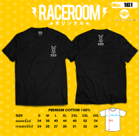 RACEROOM เสื้อยืดคอกลม สีดำ ไม่ย้วย Cotton100 สกรีนลาย DOD-สีดำ-161