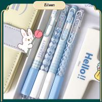 EILEEN อุปกรณ์สำนักงานโรงเรียน4ชิ้น/เซ็ตหมึกดำการ์ตูนพร้อมคลิปกดปากกาปากกาเซ็นชื่อปากกาหมึกเจลปากกาลูกลื่น