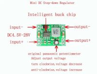 โมดูลตัวควบคุม Step Down ตัวแปลงแรงดัน DC-DC เย็นปรับได้3.3V 5V 12V