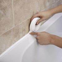 1pc Waterproof Self-Adhesive PVC Strip Tape: Transform Your Bathroom Sink  Bathtub &amp; Toilet Adhesives Tape