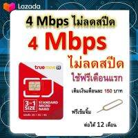 ซิมโปรเทพ 4 Mbps ไม่ลดสปีด เล่นไม่อั้น โทรฟรีทุกเครือข่ายได้ แถมฟรีเข็มจิ้มซิม