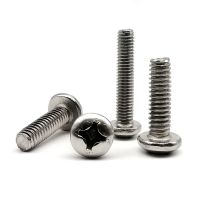 10pcs UNC 5/16-18 US Coarse Thread 304 A2-70 Stainless Steel Cross Recess Round Phillips Pan Head Screw Bolt Nails Screws Fasteners