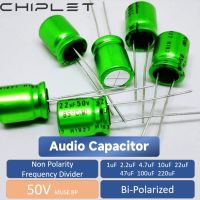 5pcs 50V Poleless Audio Capacitor BP MUSE 1uF 2.2uF 4.7uF 10uF 22uF 47uF 100uF 220uF Audio Coupling Capacitor Non Polar Infinite