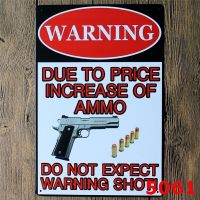 ♧1Pcs Metal Warning Tin Signs Vintage g un No Trespassing Signage（Only one size: 20cmX30cm）(Contact seller, free custom pattern)