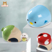 BP【Fast Delivery】Hamster Golden Bear Ceramic Nest Pet Hideout Hut Semi-Closed Design Cooling Wear-Resistant Anti-Bite Sleeping House PlaypenCOD【cod】