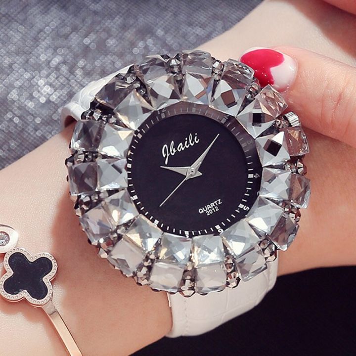 นาฬิกาข้อมือผู้หญิงแบรนด์หรูแบรนด์ชั้นนำนาฬิกาข้อมือแฟชั่นควอตซ์พลอยคริสตัลนาฬิกาสตรีของขวัญ-relogio-feminino