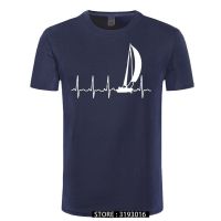 Sailing T Shirt Sailing In A Heartbeat Tshirt Graphic Tee Shirt Cute Cotton Mens Tshirt