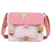 ถุงช้อปปิ้งผู้หญิงหวาน Kawaii พิมพ์ผ้าใบสันทนาการทุกวันร้านกระเป๋า Crossbody กระเป๋าใหม่