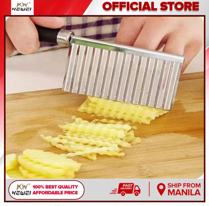 Potato Cutter Crinkle French Fries Cutter Potato Chips Vegetable Slicer