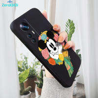 ZeroQiQi เคสโทรศัพท์สำหรับ Xiaomi MI 12T XIAOMI 12T Pro เคสมิกกี้เมาส์พวงมาลัยรูปการ์ตูนเคสโทรศัพท์เคสป้องกันทนแรงกระแทกกล้องคลุมทั้งหมดปลอกซิลิโคนของเหลวทรงสี่เหลี่ยมดั้งเดิม