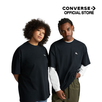 Converse เสื้อยืด TEE คอนเวิร์ส SNEAKER PATCH TEE   BLACK UNISEX (10025397-A01) 1325397ACOBKXX