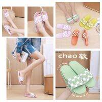 LKXB08-2  รองเท้าแตะผู้หญิงฤดูร้อน PVC สวมลายสก๊อตลายภาษาอังกฤษ ใส่สบาย มีครบสี ?สินค้ารุ่นขายดี?