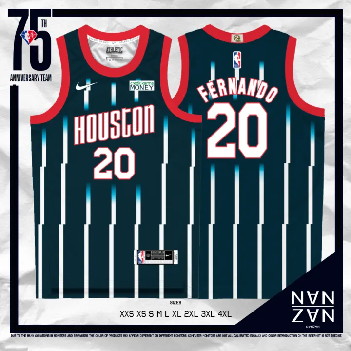 Bruno Fernando Houston Rockets 2021 Earned Nike Swingman NBA Jersey Size 48  L