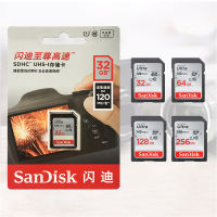 SanDisk SD การ์ด V30 U1การ์ดความจำ32GB 64GB 128GB 256GB 4K สำหรับกล้อง Canon Nikon SLR การถ่ายวิดีโอ4K