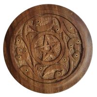Five-Pointed Star Incense Sticks Wooden Hand-Carved Five-Pointed Star Incense Sticks Incense Incense Stand