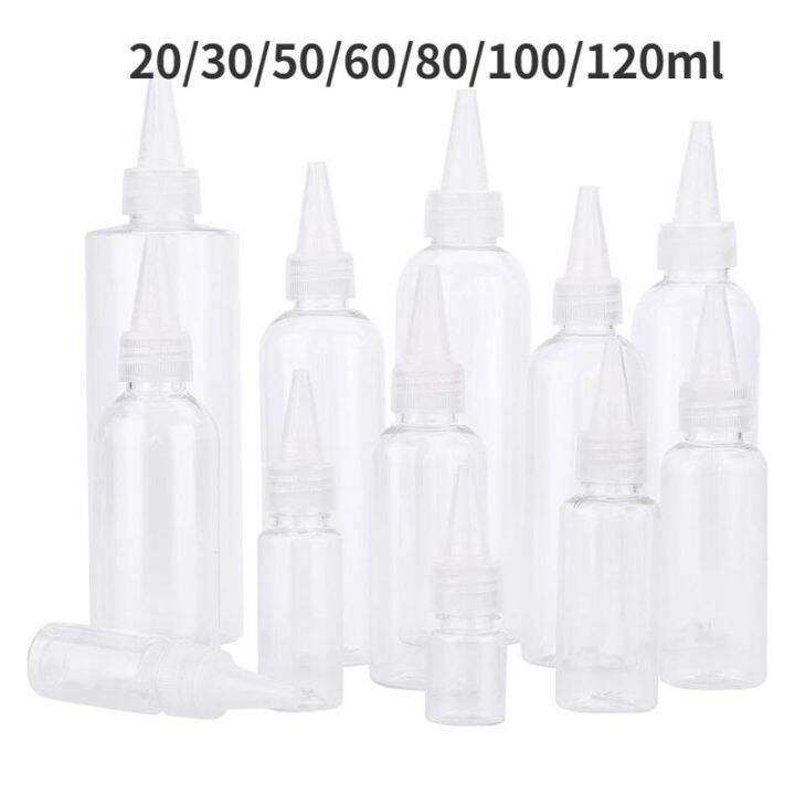 20-30-50-60-80-100-120ml-transparent-plastic-bottles-squeeze-applicators-dispensers-with-pointed-mouth-refillable-watercolor-paint-dispenser