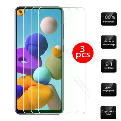 ❅✽ 3Pcs Protective Glass For Samsung Galaxy A21s 21 S M-A217F Light Protection Film For Samsung A21s a 21s 6.5 Sklo Cover