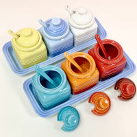 France cool color Le Creuset เครื่องปรุงกระป๋องปรุงรส 7 ชุดช้อน