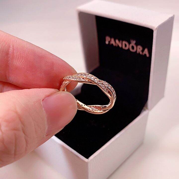 With Box Pandora Ring Promise Ring Woman Infinite Rose Gold Classic
