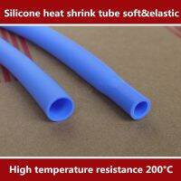 Heat Shrink Tubing Diameter 2mm-12mm Thick Wall 2500V High Temperature 200C 1.7:1 Blue Flexible Soft Silicone Tubo termoretrctil Cable Management