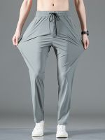 【CC】ↂ﹍✘  Zip Pockets Mens Sweatpants Breathable Dry Stretch Pants Big Size Straight Sport Trousers 8XL