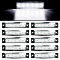 【LZ】№♙  Sinal de barra de luz LED branco luz lateral indicador dianteiro e traseiro lâmpada de advertência reboque caravana caminhão ônibus van camião barco UTE 10 pcs