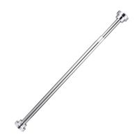 Extendable Spring Tension Rod Clothes Drying Po le Stainless Steel Shower Curtain Rod Retractable Bathroom Wardrobe