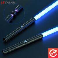 LZCA Lightsaber ดาบคอสเพลย์ RGB แบบชาร์จไฟได้2ชิ้นสามารถเชื่อมต่อที่จับโลหะผสมสีขั้นสูงแบบสองในหนึ่ง7สี