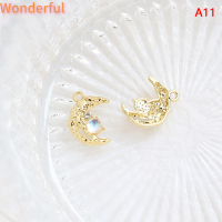 ?【Lowest price】Wonderful จี้ดวงจันทร์รูปดาวกระเพื่อมสุดเท่แบบทำมือแบบทำมือสร้อยข้อมือสร้อยคอเครื่องประดับต่างหูวัสดุสุดน่ารัก