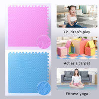 8pcs 30*30*1.2cm Leaf Grain Yoga Mat Multicolor Splicing Car Mat Gym Home Yoga Mat Non-slip Fitness Mat Exercise Sports Mat