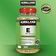 Viên uống Vitamin E 400IU 180mg Kirkland hộp 500 viên Hàng Mỹ hạn dùng 2026