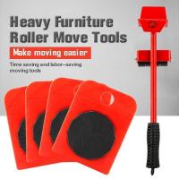 Heavy Duty Furniture Lifter Transport Tool Furniture Mover set 4 Move Roller 1 Wheel Bar for Lifting Moving Furniture Helper