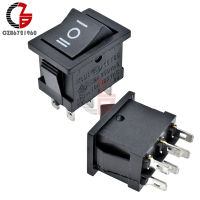 【Factory-direct】 Kings Trading mall 2PCS 6Pin DPDT ON-OFF-ON 3ตำแหน่ง Snap Boatlike Rocker Switch 6A Ac/ 250V 10A/125V