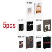 5PCFake books home decoration fake books fashion book box study room decorations christmas accessories cafeteria fake book model