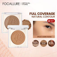 FOCALLURE 3สี Matte Contouring Bronzer Powder Natural Easy To Blend High Contour Palette Illuminator แต่งหน้าเครื่องสำอาง