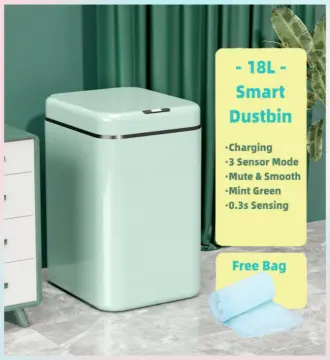 Plastic Bathroom Toilet Dustbin  Garbage Bin Automatic Bag - Home