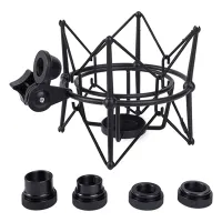 Microphone Shock Mount Adjustable Mount Recording Mic Stand Metal Bracket Pod Microphone Stand