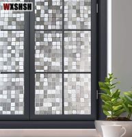 3D Mosaic Pattern Electrostatic Glass Sticker No Glue Bathroom Decor Kitchen Living Room Bedroom Privacy Protection Window Film Window Sticker and Fil