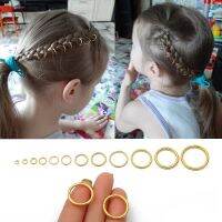 【CC】▣  6 7 8 10 12 14mm Metal Color Hair Clip Braid Styling Accessories Hoop Bead Adjustable Dreadlock Beads