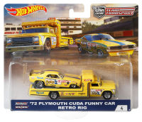 72 Plymouth Cuda Funny car Retro Rig 1:64 (HOTWHEELS)