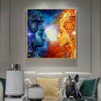 【CW】 Tantra and Shakti Wall Canvas Prints Hindu Abstract Paintings Cuadros Picture for Decoration