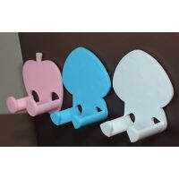 อเนกประสงค์ที่แขวนปลั๊กผนัง Self Adhesive Storage Hook Home Kitchen ของแขวนตกแต่ง สีชมพู