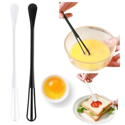 ○♘۞ Multi-function Mini Plastic Egg Whisk Space Saving Egg Beater Home Kitchen Seasoning Stirring Stick Household Cuisine Gadget