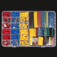 328pcs/lot Crimp Terminal Connectors Assorted Heat Shrink Tube Tubing Cable Sleeve Sleeving Kits Wire Connector Electrical Circuitry Parts