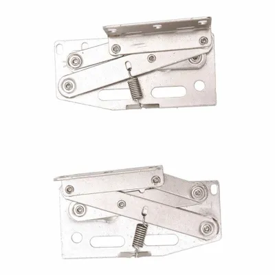 2Pcs Cabinet Door Hinges 45 Degrees Down Flip Door Scissor Spring Hinge Furniture Hardware Accessories