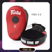 Fairtex Focus mitts FMV13 Red-black  punching for Trainer MMA K1เป้ามือ เเฟร์เเท็กซ์ เเดง-ดำ สำหรับเทรนเนอร์ ใช้ฝึกซ้อมนักมวย