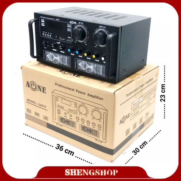 เครื่องแอมป์ขยายเสียง-amplifier-ac-dc-มีบลูทูธ-bluetooth-usb-sdcard-fm-รุ่น-a-one-2207f-3u-มีเก็บเงินปลายทาง